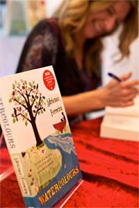 Adrienne signing books at her Central Coast launch